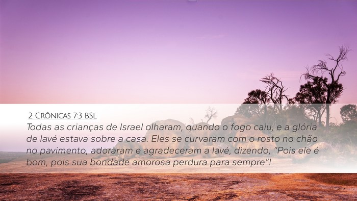 2 Crônicas 7:3 BSL Bible Verse Image