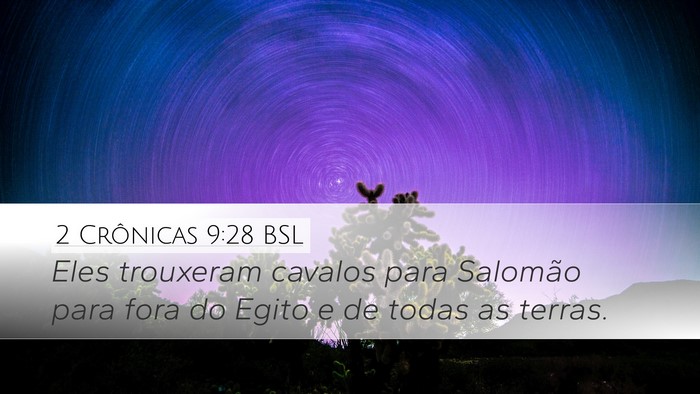 2 Crônicas 9:28 BSL Bible Verse Image