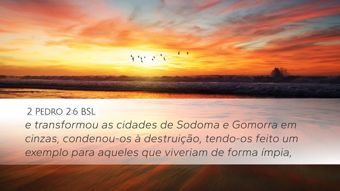 2 Pedro 2:6 BSL Bible Verse Image