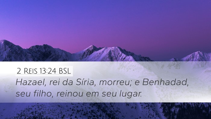 2 Reis 13:24 BSL Bible Verse Image