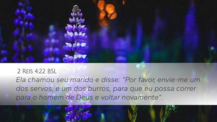 2 Reis 4:22 BSL Desktop Wallpaper - Ela chamou seu marido e disse: “Por favor, - Desktop Bible Verse Wallpaper