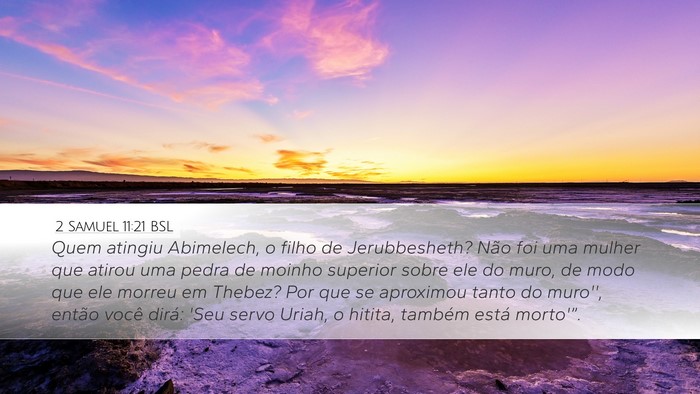2 Samuel 11:21 BSL Bible Verse Image