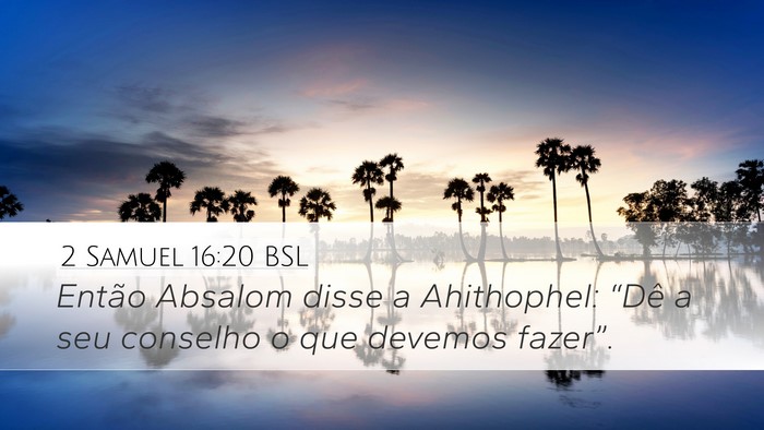 2 Samuel 16:20 BSL Bible Verse Image