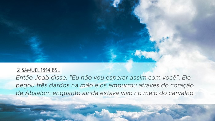 2 Samuel 18:14 BSL Bible Verse Image
