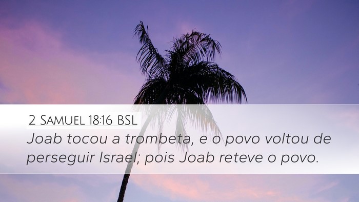 2 Samuel 18:16 BSL Bible Verse Image