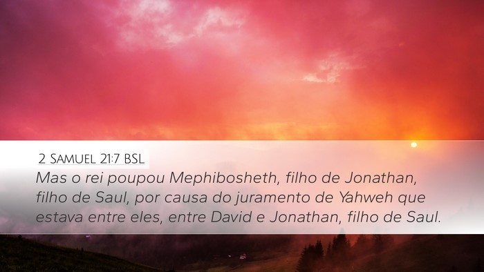 2 Samuel 21:7 BSL Bible Verse Image