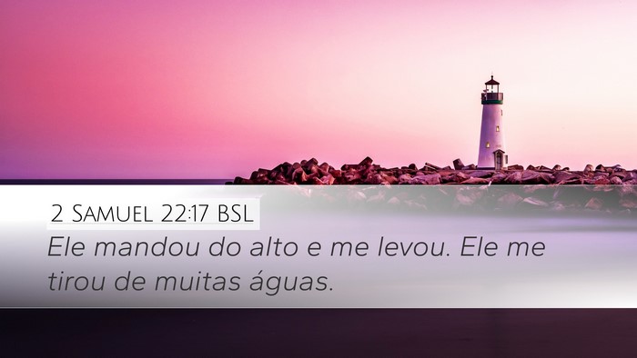 2 Samuel 22:17 BSL Desktop Wallpaper - Ele mandou do alto e me levou. Ele me tirou de - Desktop Bible Verse Wallpaper
