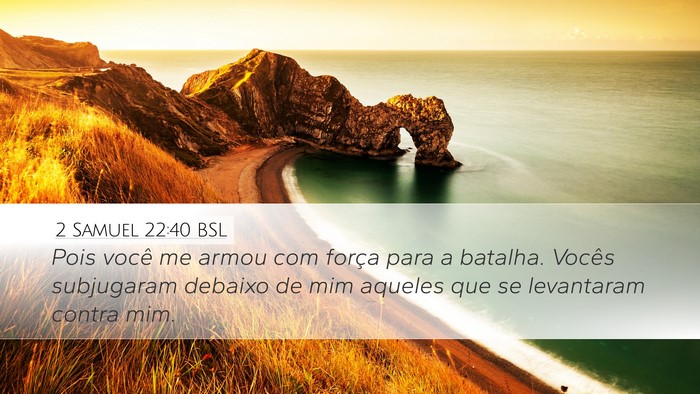 2 Samuel 22:40 BSL Bible Verse Image