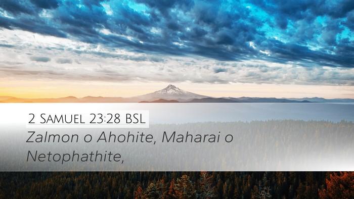 2 Samuel 23:28 BSL Bible Verse Image