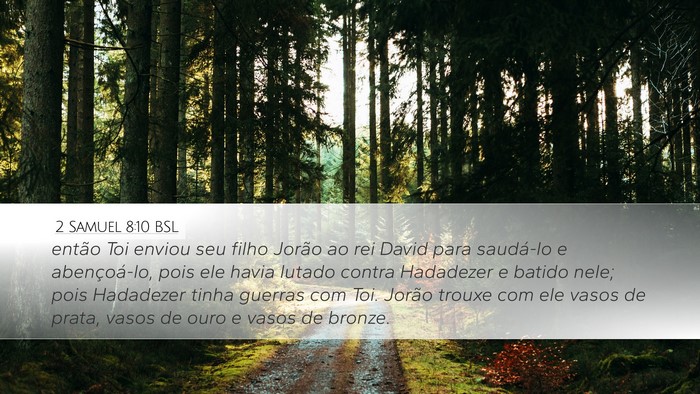 2 Samuel 8:10 BSL Desktop Wallpaper - então Toi enviou seu filho Jorão ao rei David - Desktop Bible Verse Wallpaper