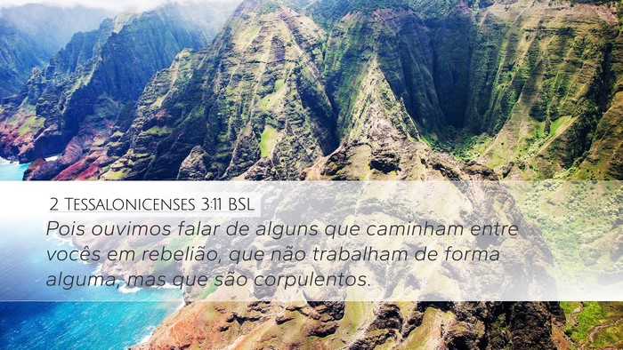 2 Tessalonicenses 3:11 BSL Bible Verse Image
