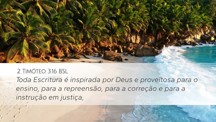 2 Timóteo 3:16 BSL Bible Verse Image