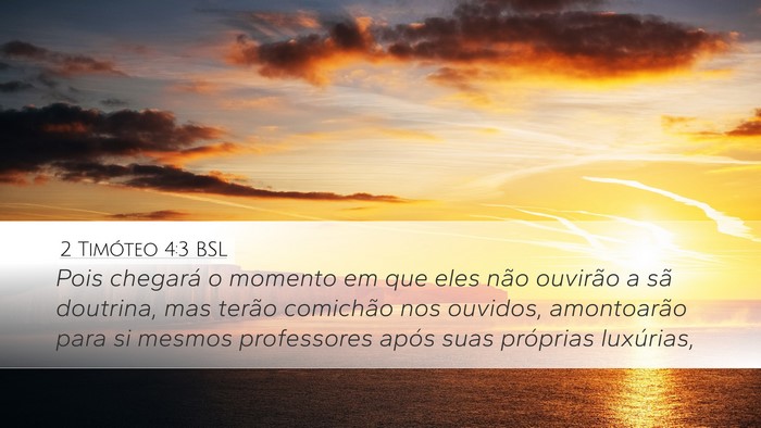 2 Timóteo 4:3 BSL Bible Verse Image