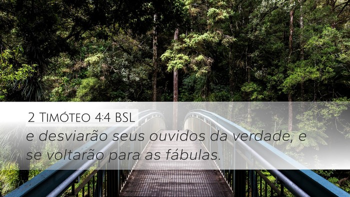 2 Timóteo 4:4 BSL Bible Verse Image