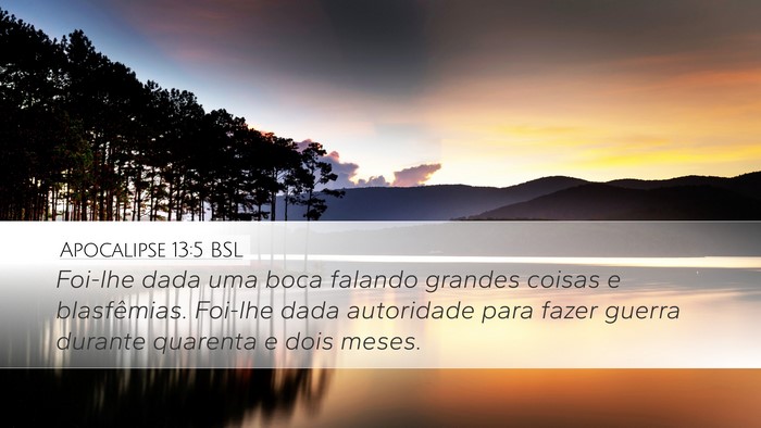 Apocalipse 13:5 BSL Bible Verse Image