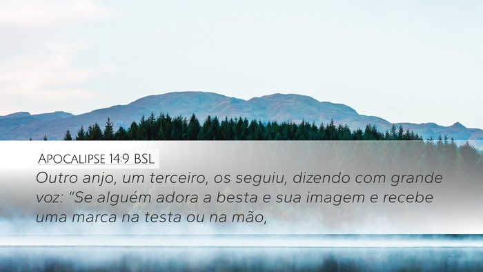 Apocalipse 14:9 BSL Bible Verse Image