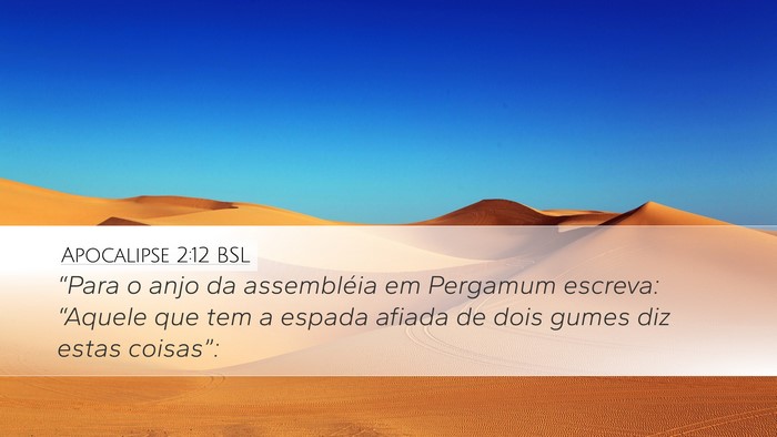 Apocalipse 2:12 BSL Bible Verse Image