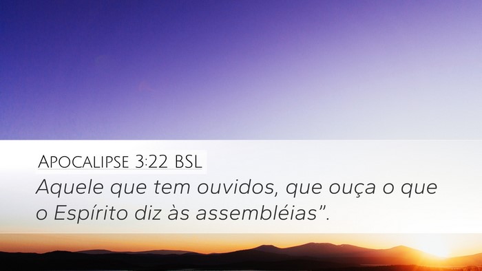 Apocalipse 3:22 BSL Bible Verse Image