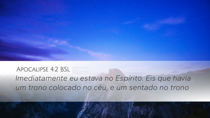 Apocalipse 4:2 BSL Bible Verse Image