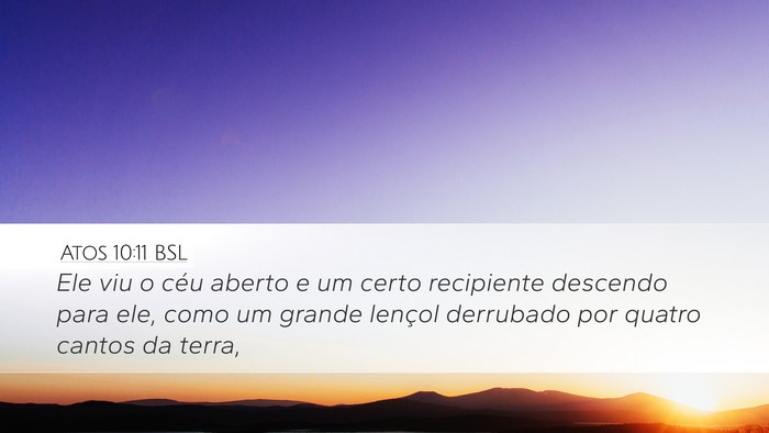 Atos 10:11 BSL Bible Verse Image