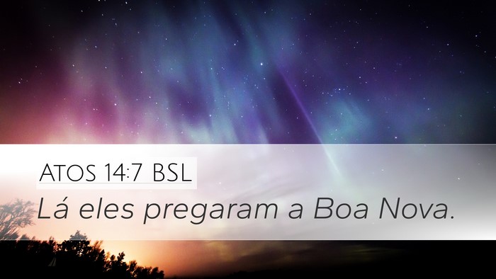 Atos 14:7 BSL Bible Verse Image