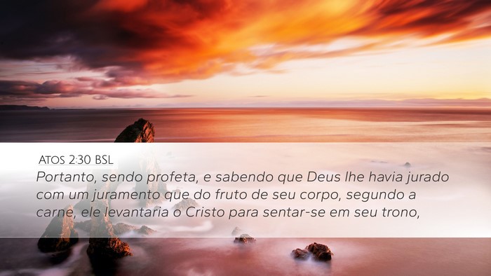 Atos 2:30 BSL Bible Verse Image