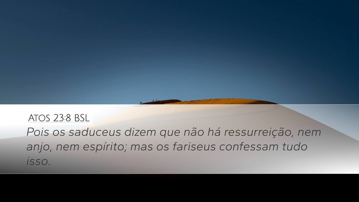 Atos 23:8 BSL Bible Verse Image