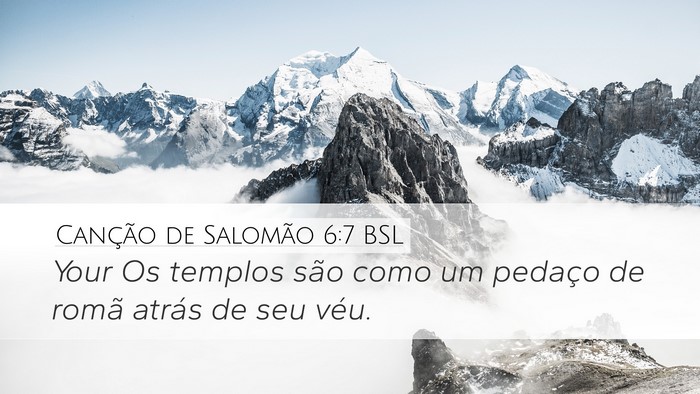 Canção de Salomão 6:7 BSL Bible Verse Image