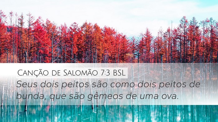 Canção de Salomão 7:3 BSL Desktop Wallpaper - Seus dois peitos são como dois peitos de bunda, - Desktop Bible Verse Wallpaper
