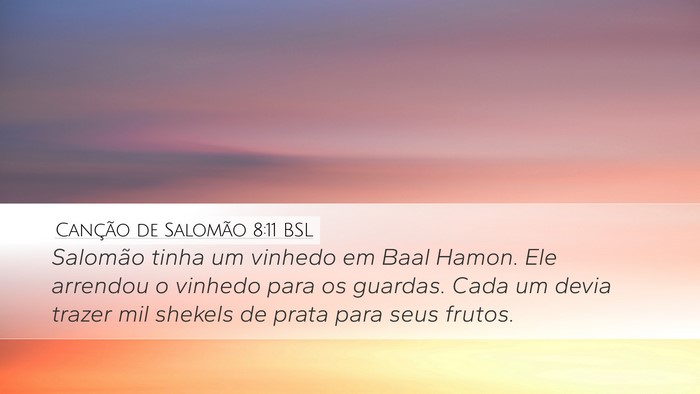 Canção de Salomão 8:11 BSL Bible Verse Image