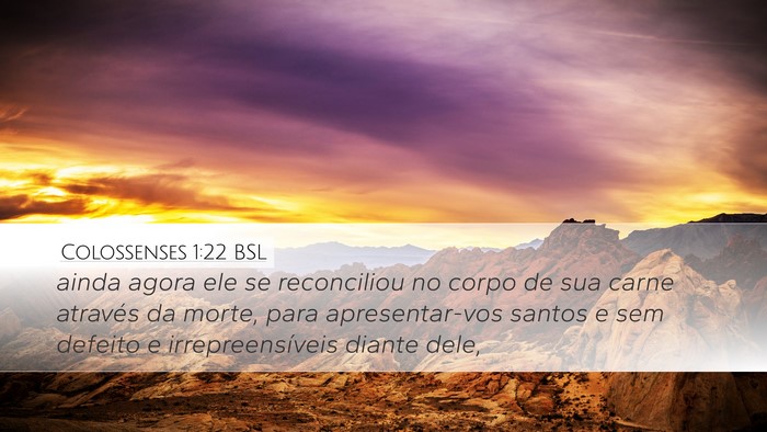 Colossenses 1:22 BSL Bible Verse Image