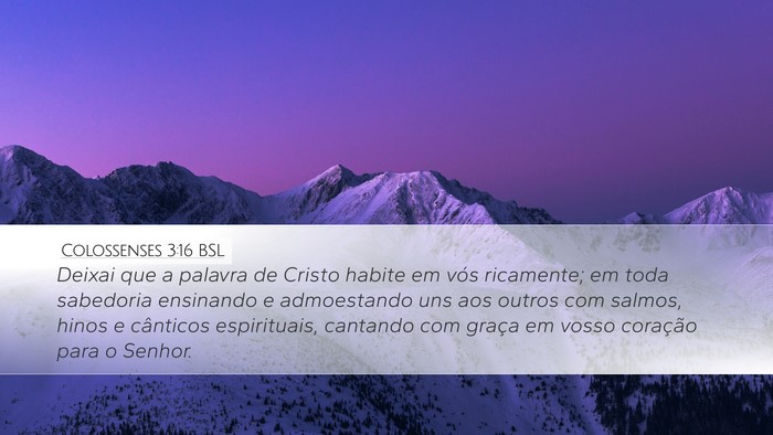 Colossenses 3:16 BSL Bible Verse Image