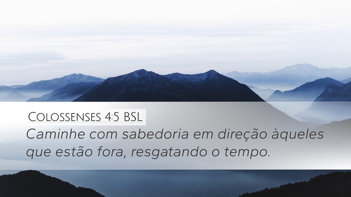 Colossenses 4:5 BSL Bible Verse Image