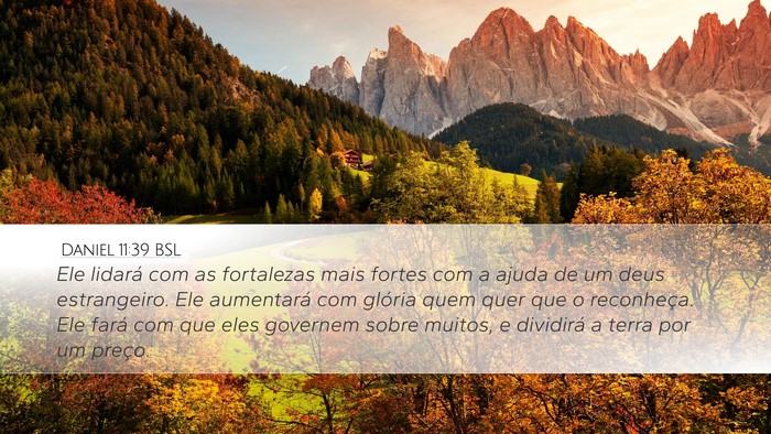Daniel 11:39 BSL Bible Verse Image