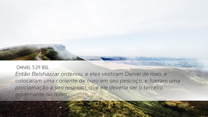 Daniel 5:29 BSL Bible Verse Image
