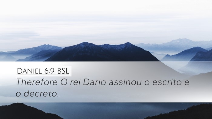 Daniel 6:9 BSL Bible Verse Image