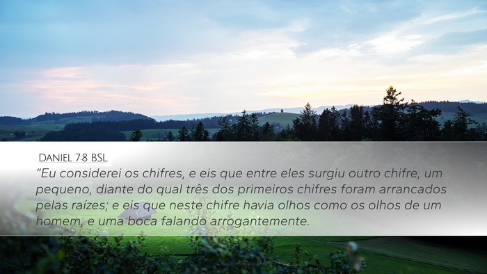 Daniel 7:8 BSL Bible Verse Image