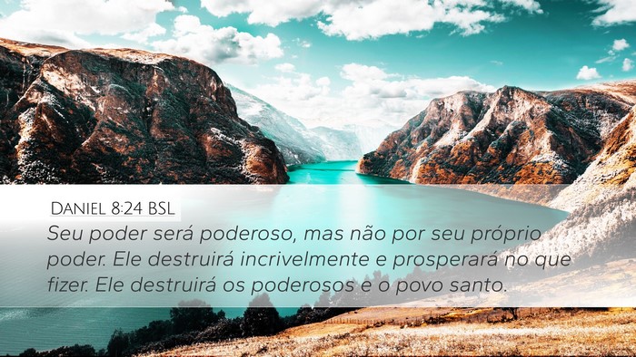 Daniel 8:24 BSL Bible Verse Image