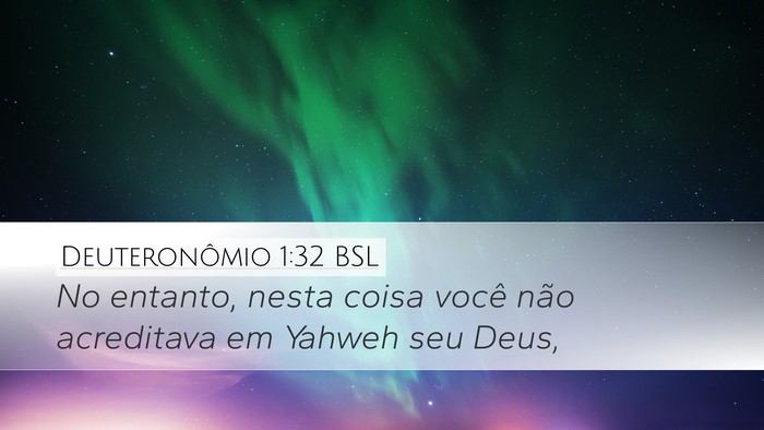 Deuteronômio 1:32 BSL Desktop Wallpaper - No entanto, nesta coisa você não acreditava em - Desktop Bible Verse Wallpaper