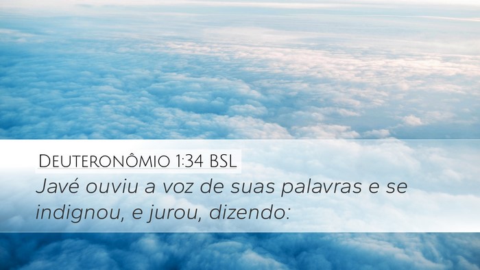 Deuteronômio 1:34 BSL Bible Verse Image