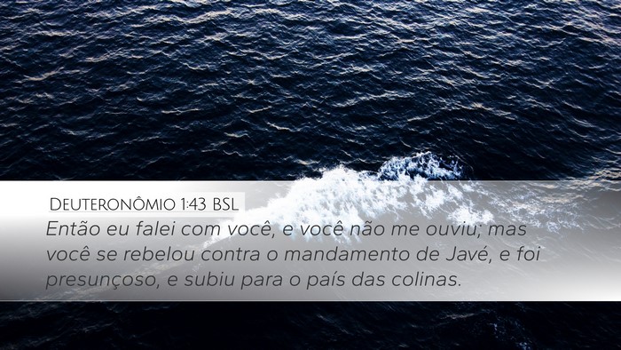 Deuteronômio 1:43 BSL Bible Verse Image