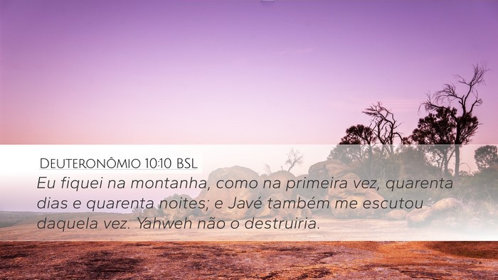 Deuteronômio 10:10 BSL Bible Verse Image