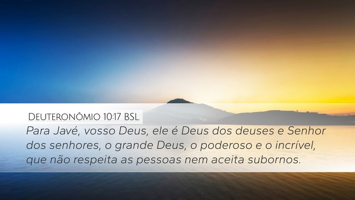 Deuteronômio 10:17 BSL Bible Verse Image