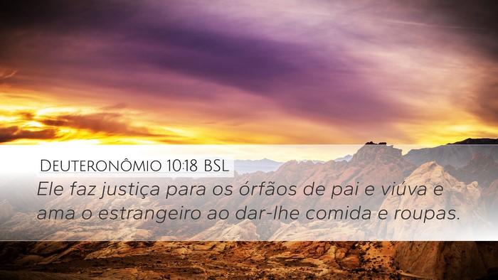Deuteronômio 10:18 BSL Bible Verse Image