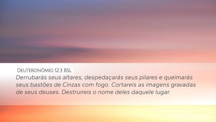 Deuteronômio 12:3 BSL Bible Verse Image