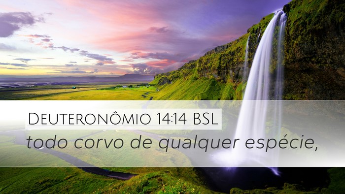 Deuteronômio 14:14 BSL Desktop Wallpaper - todo corvo de qualquer - Desktop Bible Verse Wallpaper