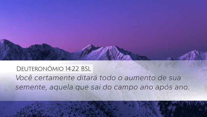 Deuteronômio 14:22 BSL Bible Verse Image