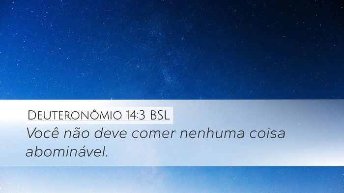 Deuteronômio 14:3 BSL Bible Verse Image