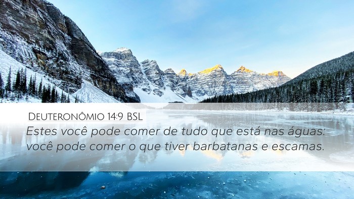 Deuteronômio 14:9 BSL Desktop Wallpaper - Estes você pode comer de tudo que está nas - Desktop Bible Verse Wallpaper