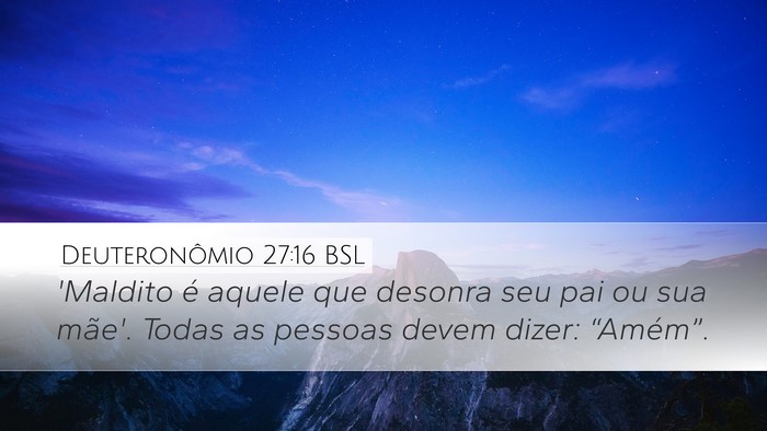Deuteronômio 27:16 BSL Bible Verse Image
